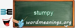 WordMeaning blackboard for stumpy